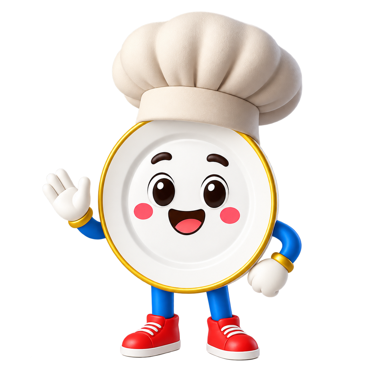 Maskot plate Café Glass untuk layanan restoran dan B2B